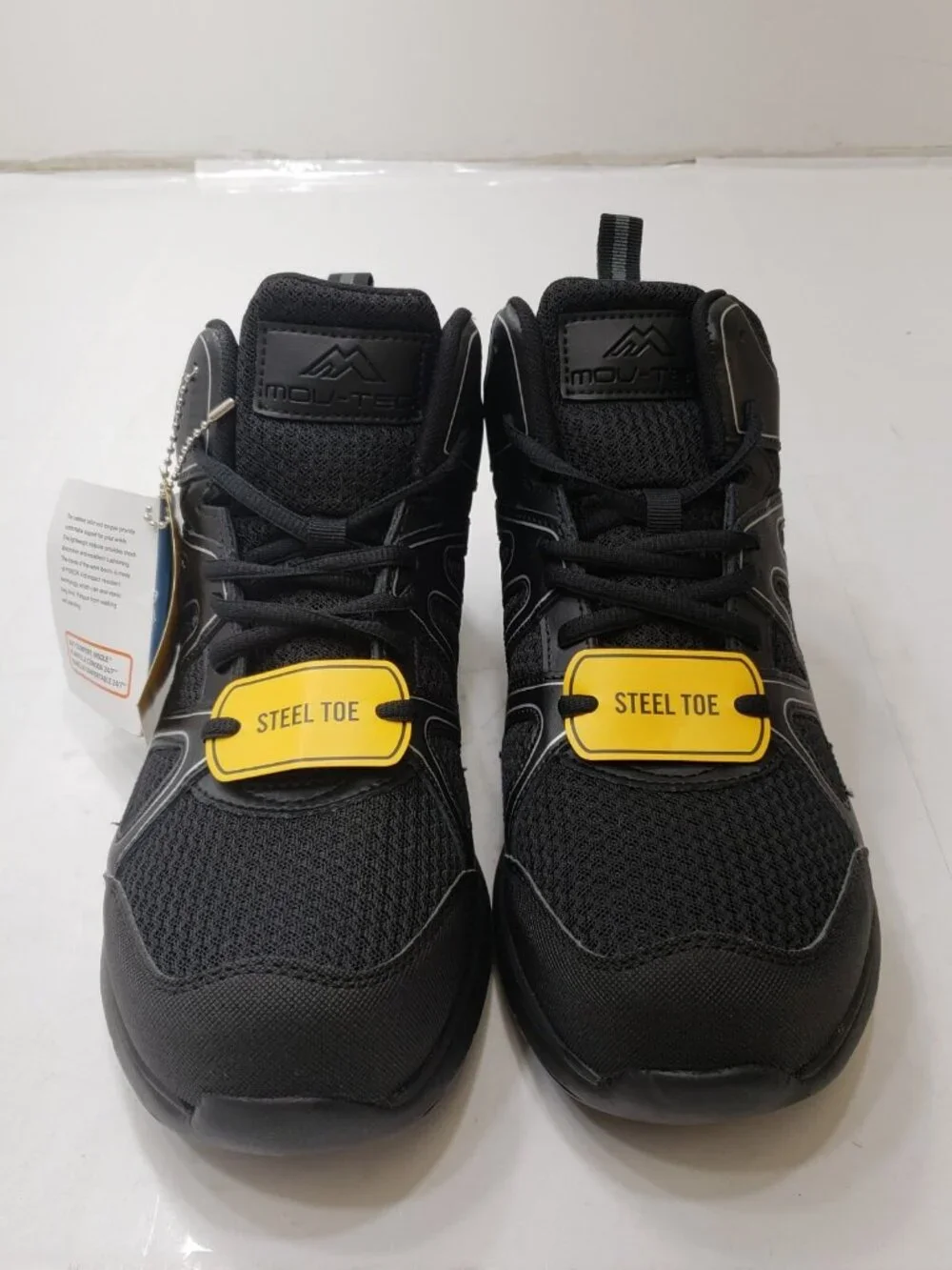 MOU-TEC KJY2103 Men’s 8.5 Black Steel Toe Safety Work Boots New In Box